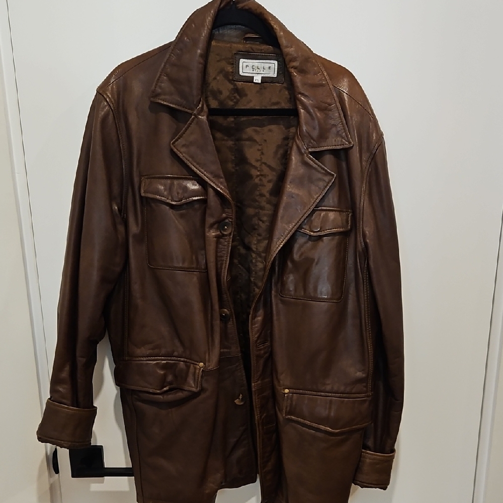 Pelle Studio Dark Brown Leather Military Jacket